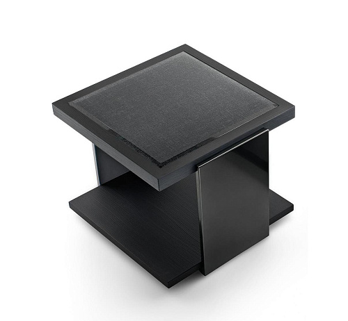 Black & More cederfineer lampentafel met metalen poten
