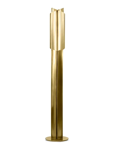 Verouderd messing vloerlamp