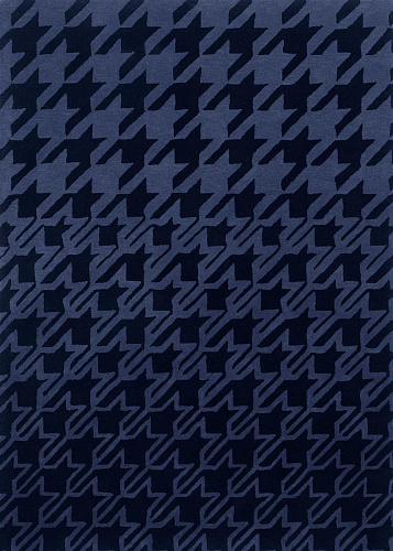 Houndstooth donkerblauw vloerkleed