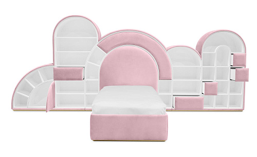 Kauwgom marshmallow roze bed