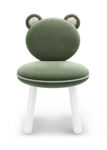 Chaise enfant Ours duveteux vert