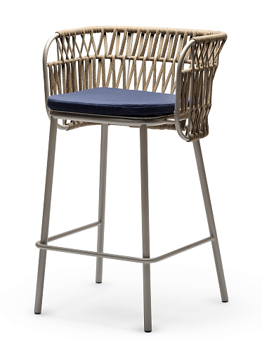 Jujube beige/blauwe tuinstoel