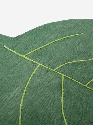 Tapis rond design Ciliophora vert
