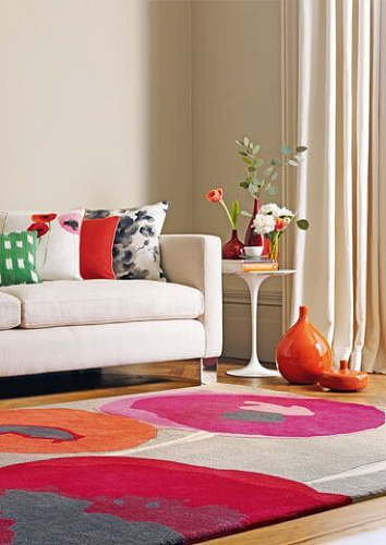Tapis Sanderson Poppies rouge