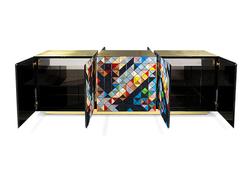 Buffet Mosaic multicolore de luxe