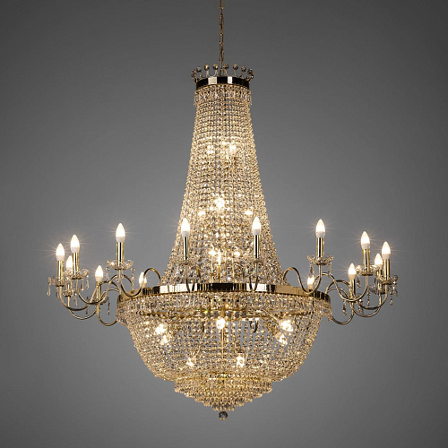Lustre en cristal finition or doux
