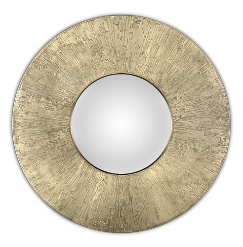 Ronde messing accent wandspiegel