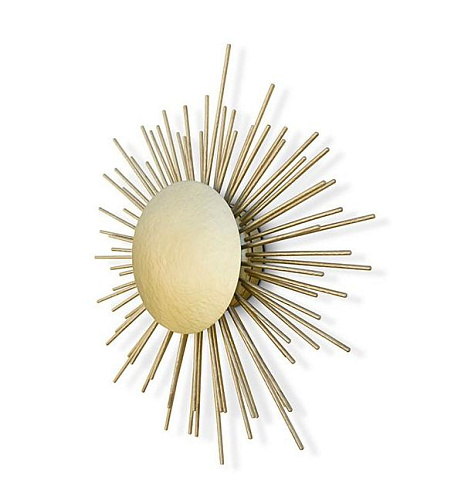 Stralend messing wandlamp